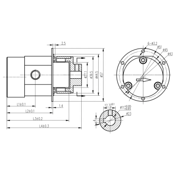 PPS Material Gear Pump Head